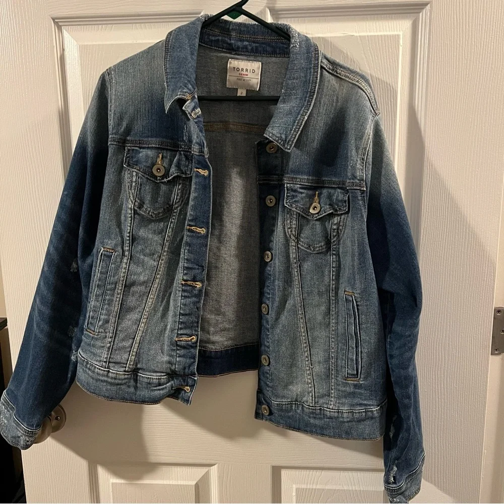 Torrid Denim Jacket, Size 2 - Picture 1 of 8